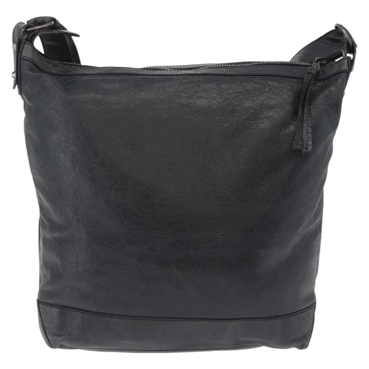 Balenciaga Arena Day Messenger Classic Studs Leather Black Leather Handbag (Pre-Owned)