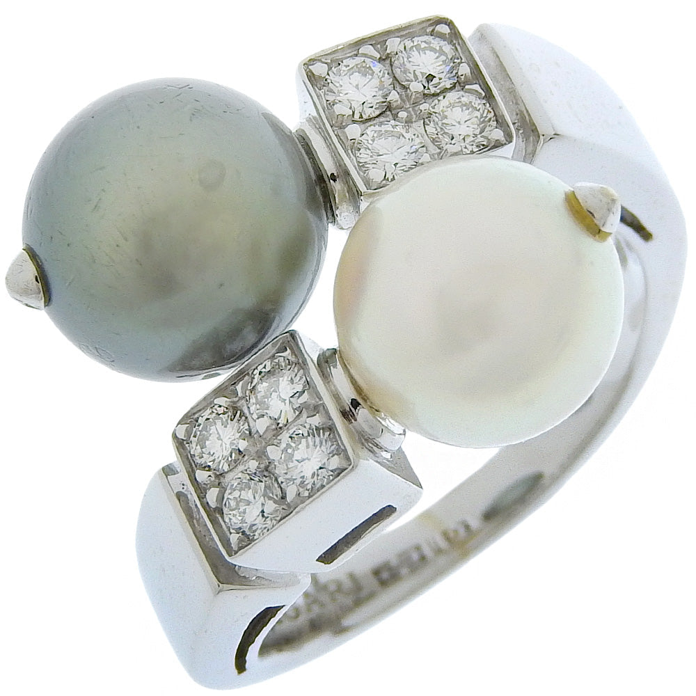 Bulgari Lucia Silver White Gold Ring Jewelry (Pre-Owned)