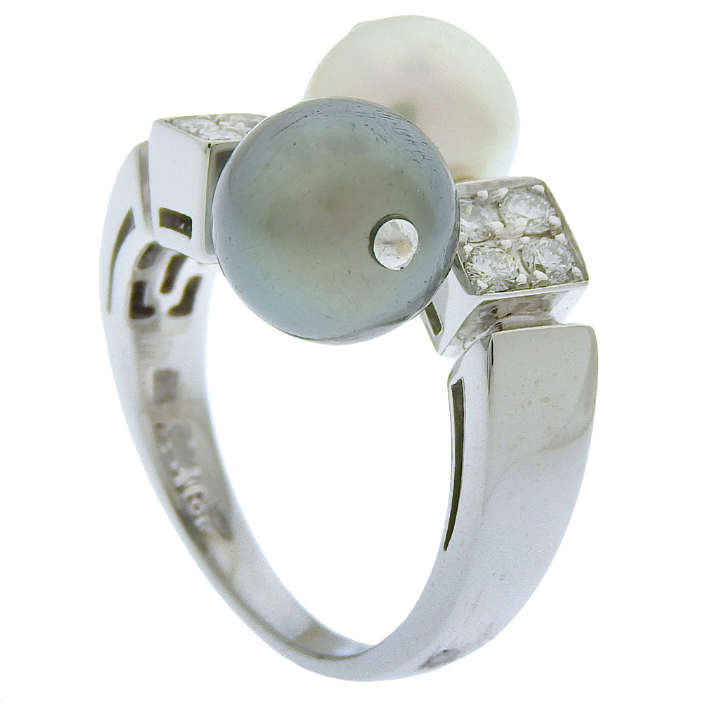 Bulgari Lucia Silver White Gold Ring Jewelry (Pre-Owned)