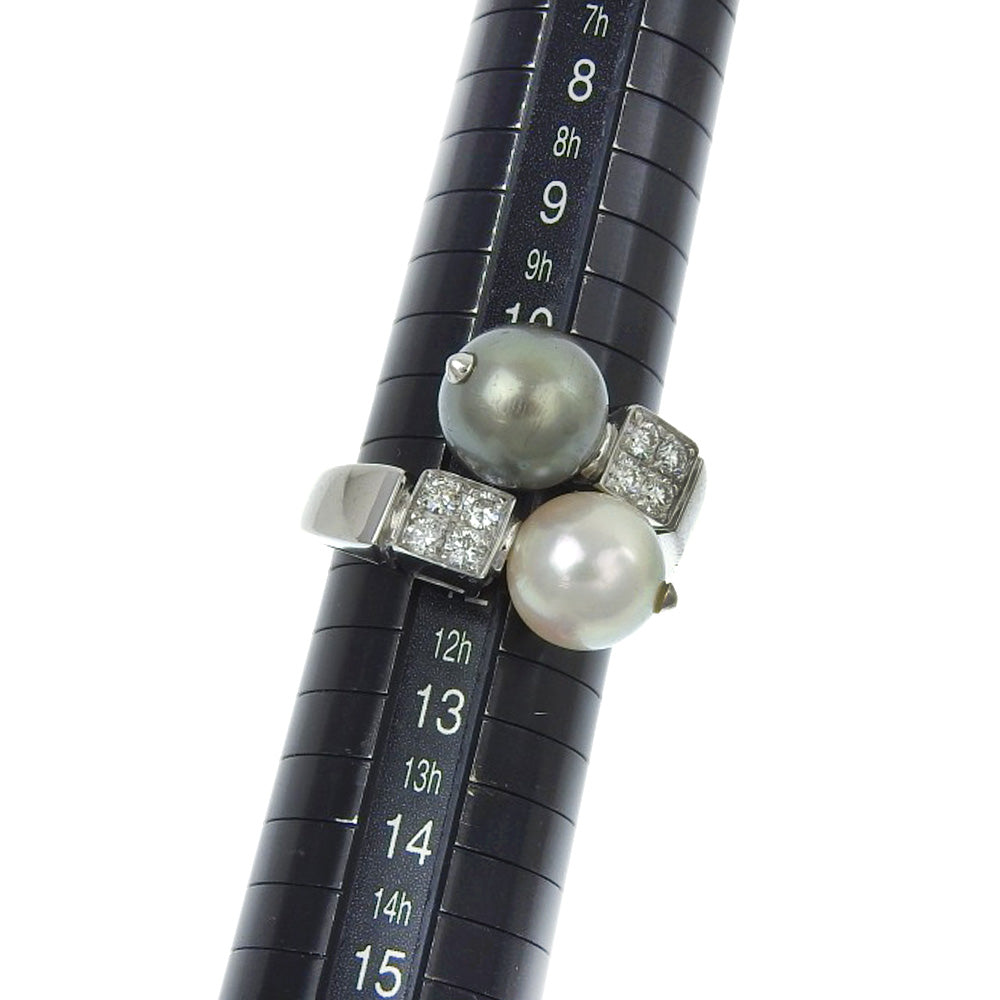 Bulgari Lucia Silver White Gold Ring Jewelry (Pre-Owned)