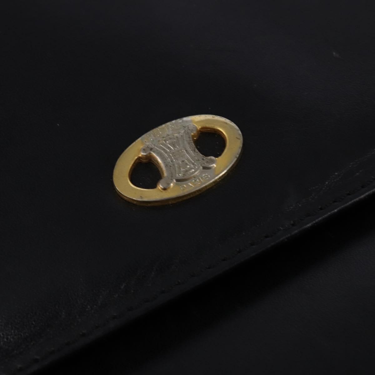 Celine Vintage Leather Black Leather Shoulder Bag Bag (Pre-Owned)