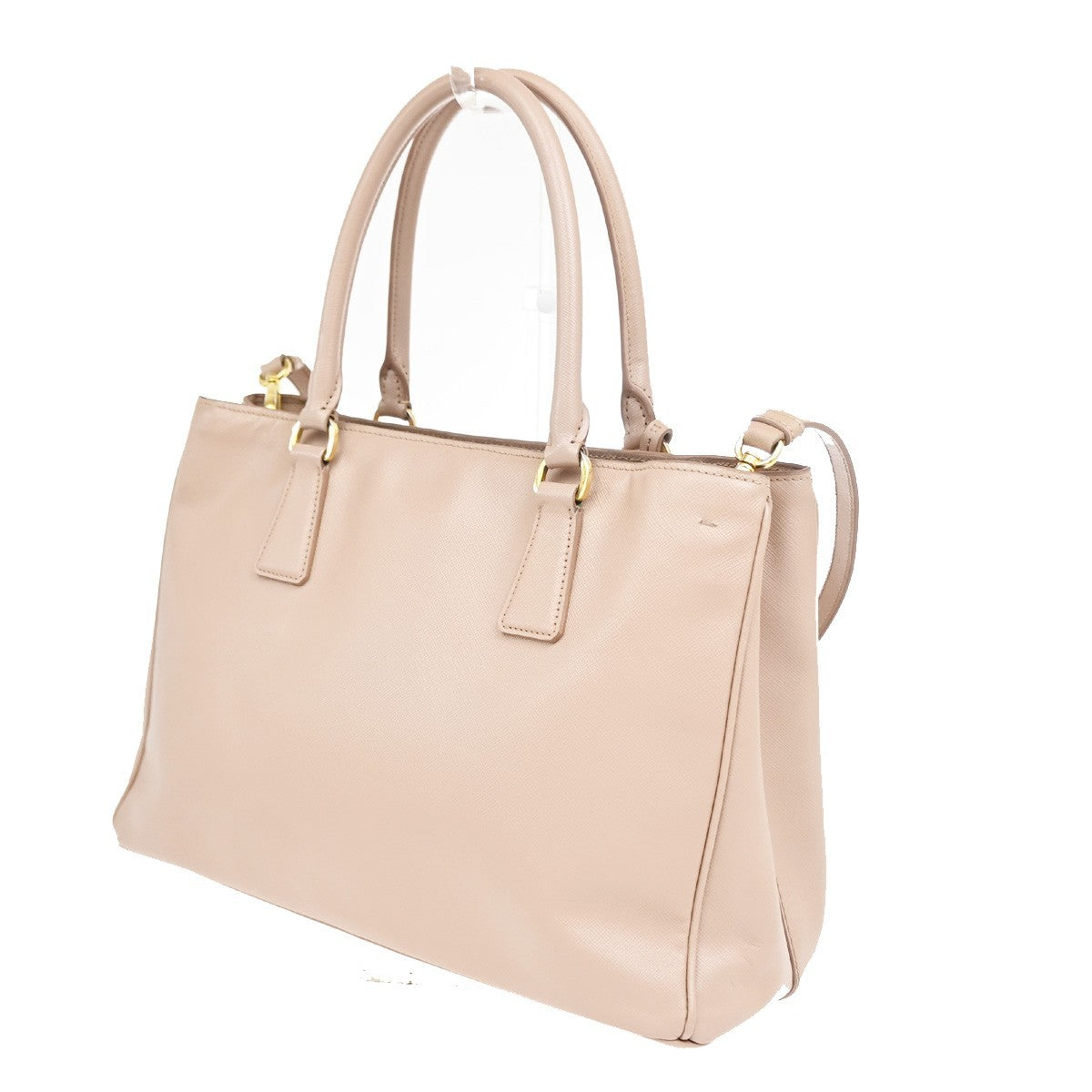 Prada Gardener's Saffiano Leather Pink Leather Tote Bag Bag (Pre-Owned)