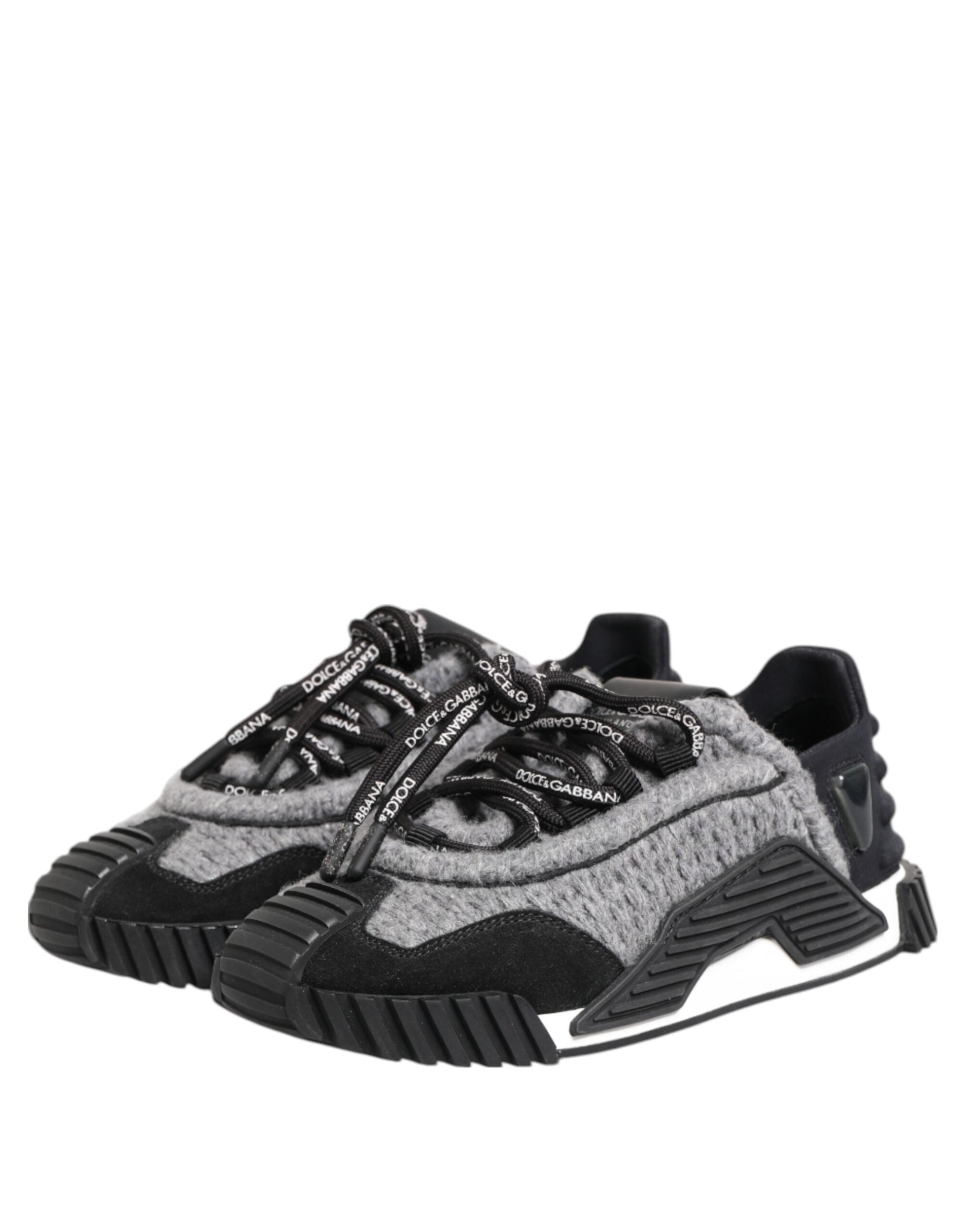 Dolce & Gabbana Black Gray NS1 Low Top Sneakers Women's Shoes