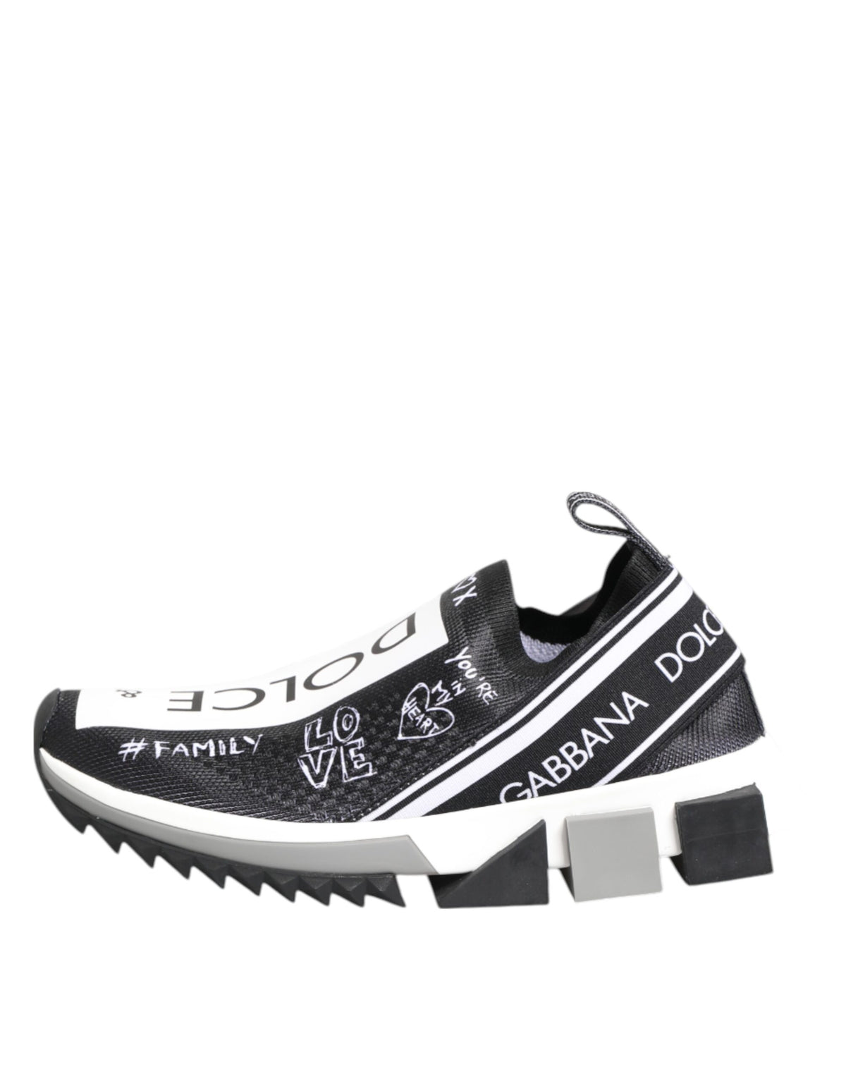 Dolce & Gabbana Black White Sorrento Low Top Sneakers Women's Shoes