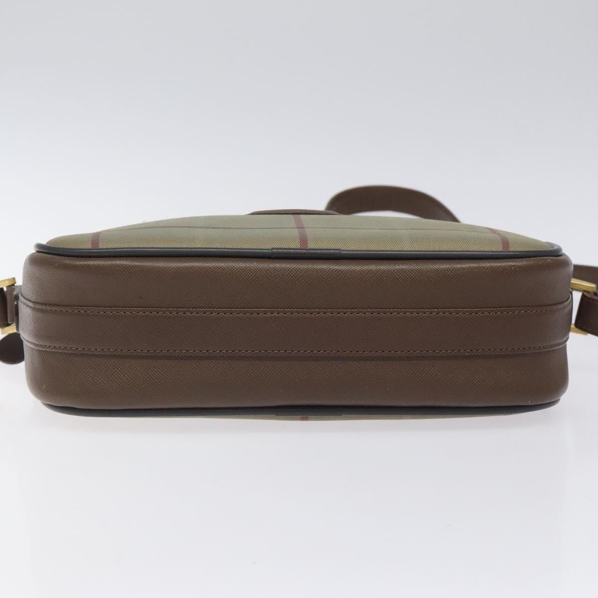 Burberry Nova Check Canvas And Leather Beige Canvas Shoulder Bag Bag (Pre-Owned)