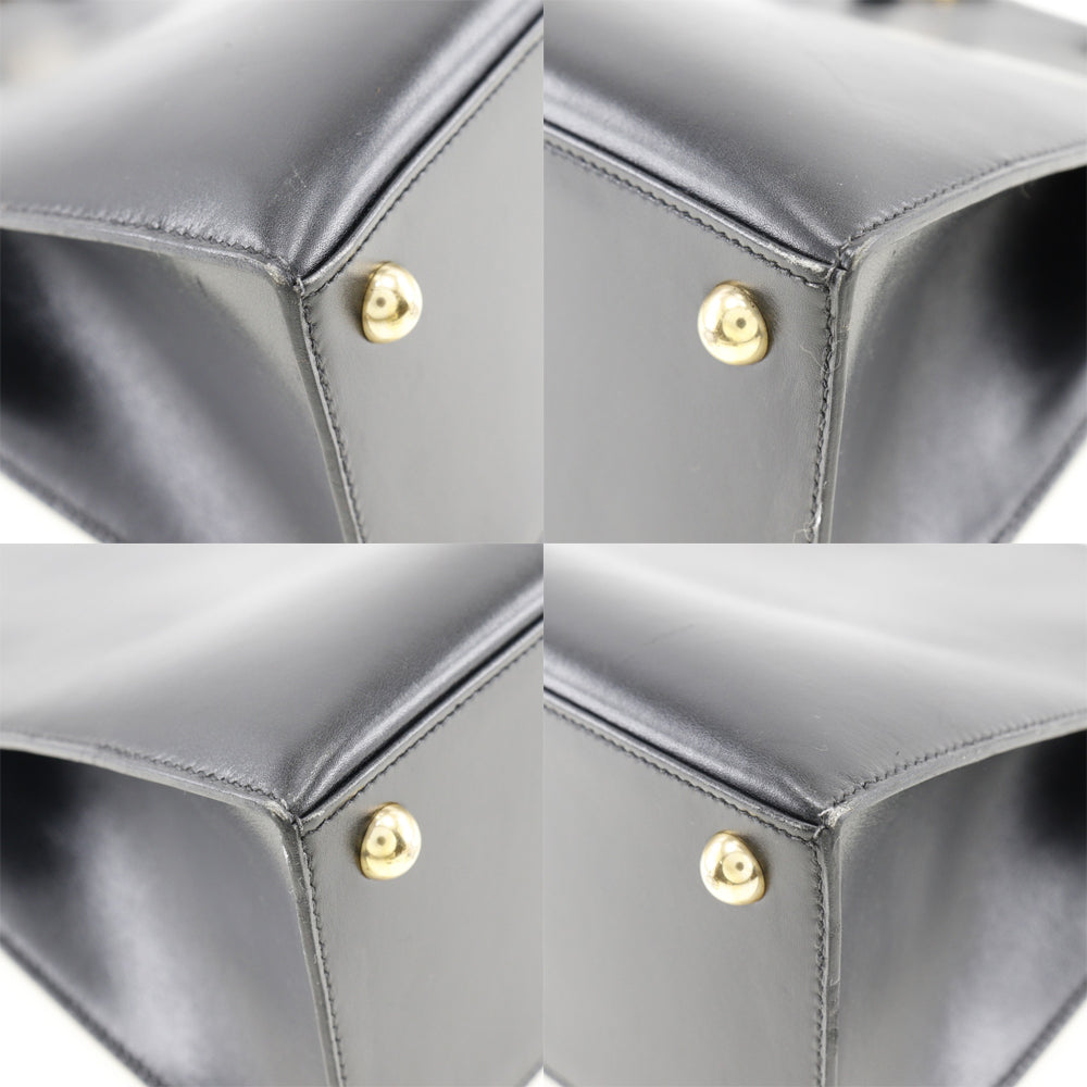 Hermès Dalvy Black Leather Handbag (Pre-Owned)