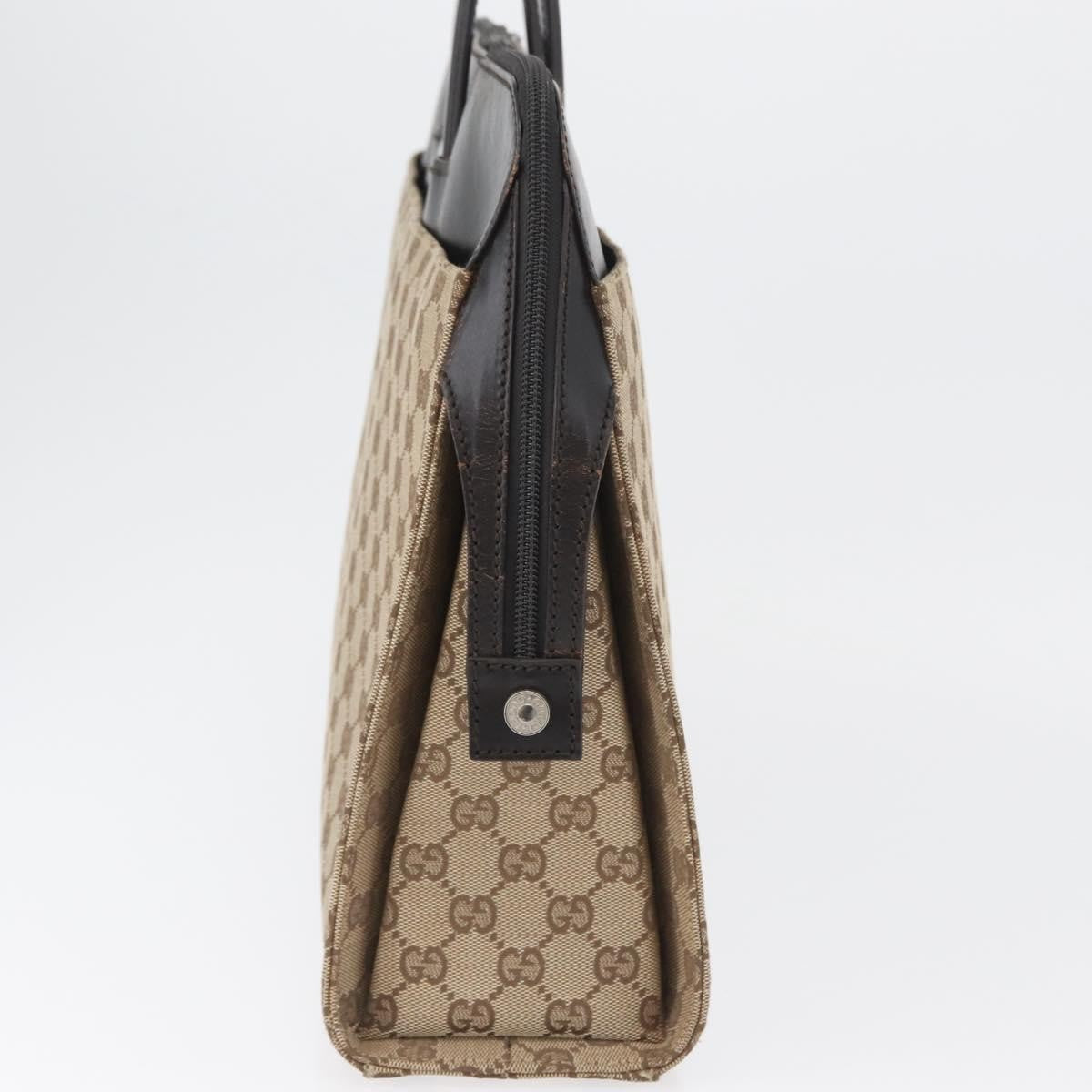 Gucci Gg Canvas Canvas Beige Canvas Briefcase Bag (Pre-Owned)