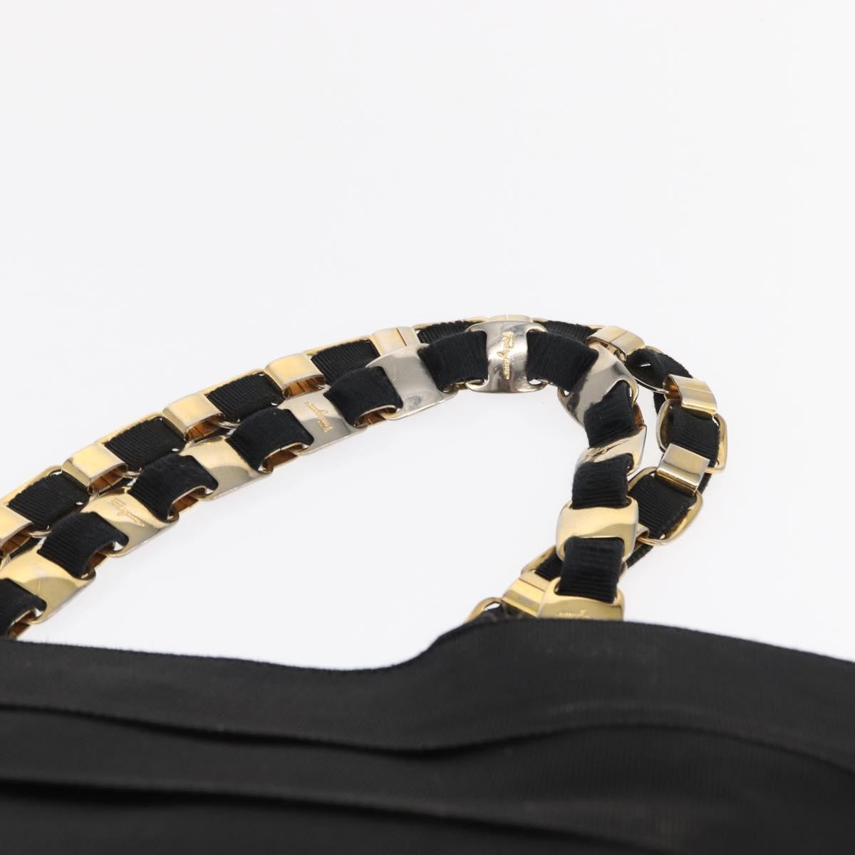 Salvatore Ferragamo Vala Tote Canvas Black Canvas Tote Bag Bag (Pre-Owned)