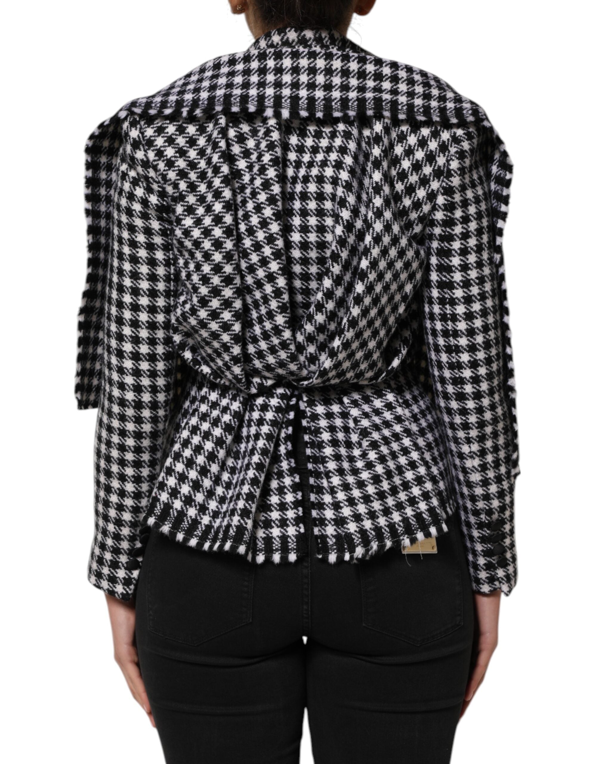 Dolce & Gabbana Multicolor Wool Monochrome Patterned Women's Jacket