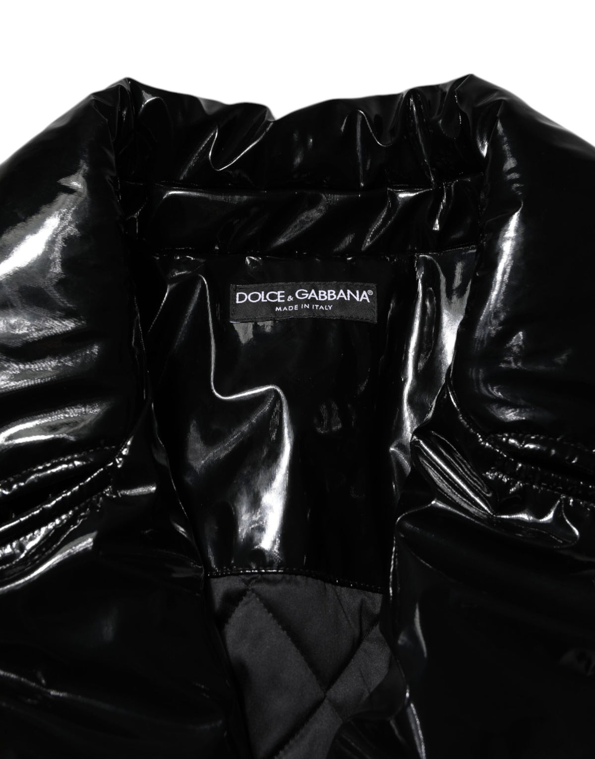 Dolce & Gabbana Black Polyester Quilted Puffer Coat Women's Jacket