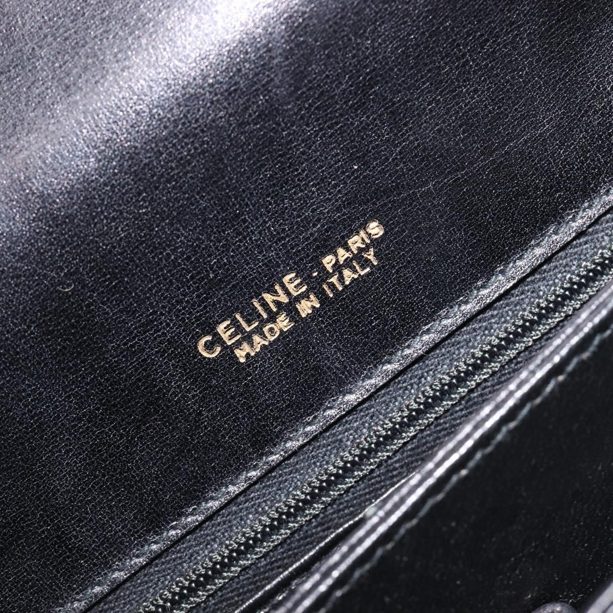 Celine Horse Carriage Leather Black Leather Shoulder Bag Bag (Pre-Owned)