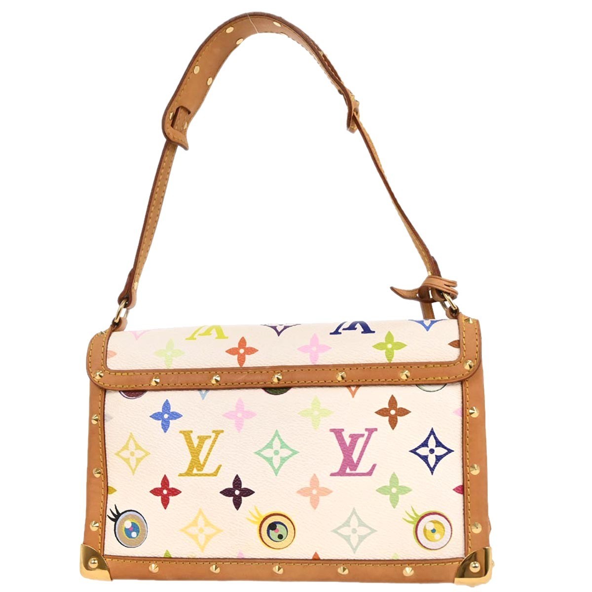 Louis Vuitton Eye Miss You Monogram Multicolor White Canvas Clutche & Pouche Bag (Pre-Owned)