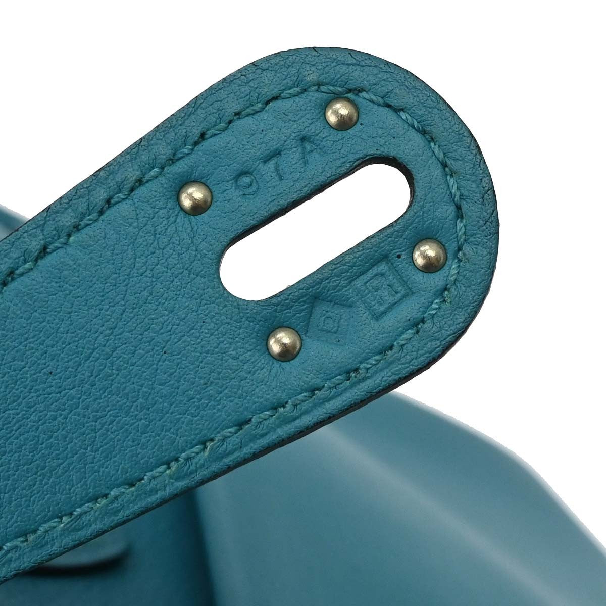 Hermes Lindy Swift Turquoise Leather Shoulder Bag Bag (Pre-Owned)