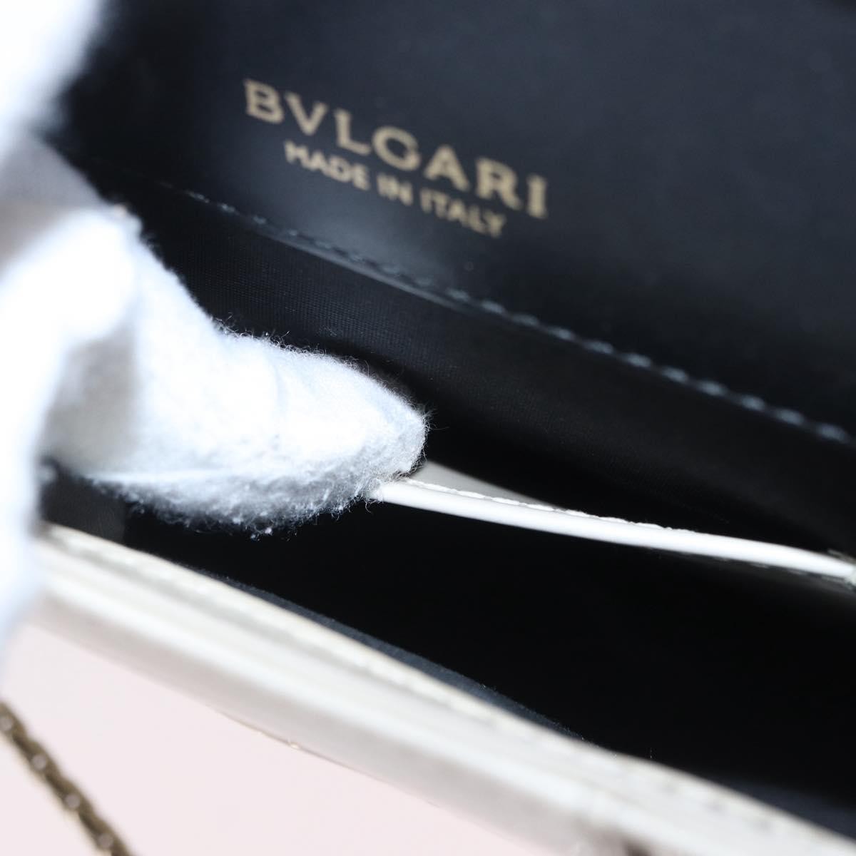 Bvlgari Serpenti Forever Patent White Patent_Leather Shoulder Bag Bag (Pre-Owned)