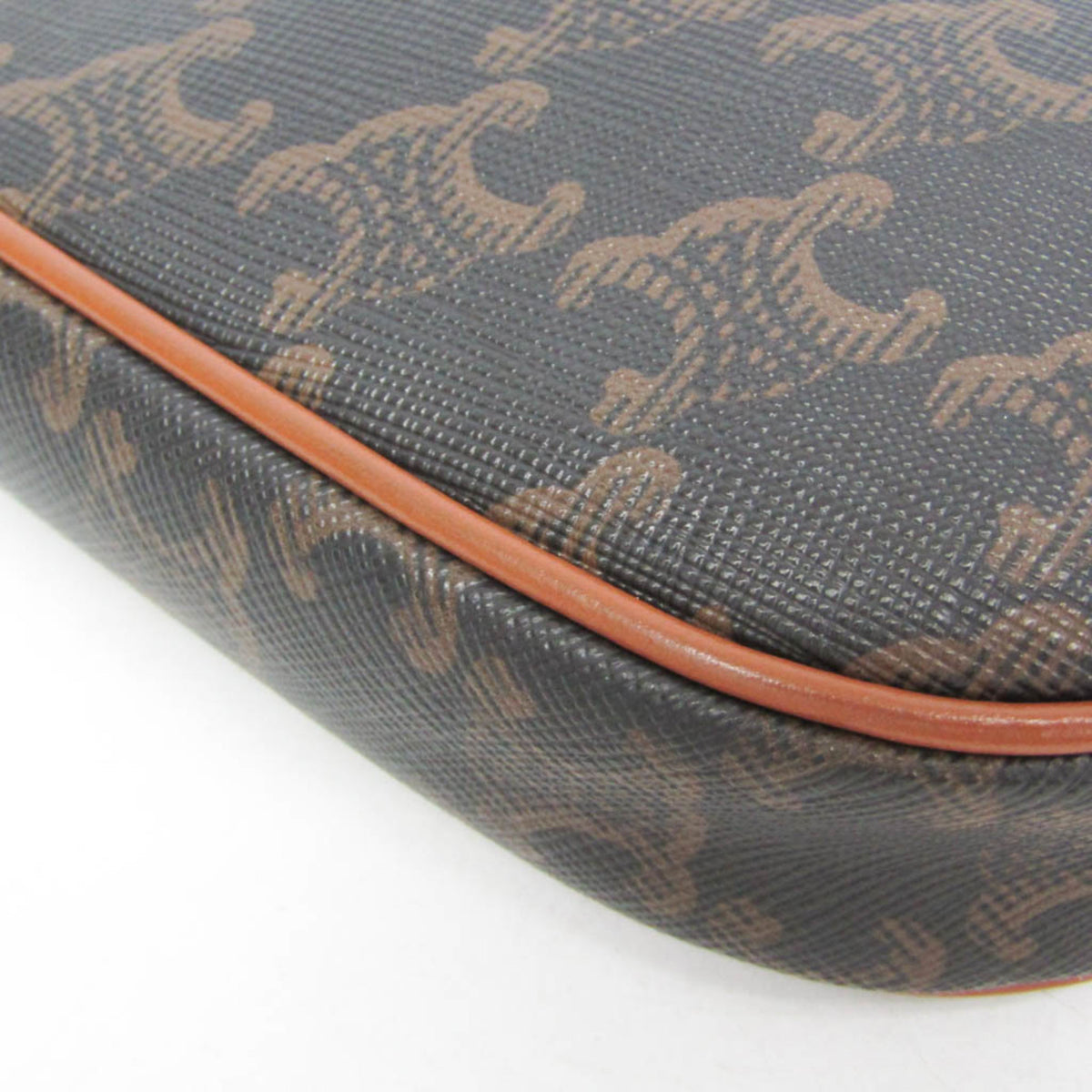 Celine Triangle Triomphe Coated Canvas Brown Canvas Crossbody Bag Bag (Pre-Owned)