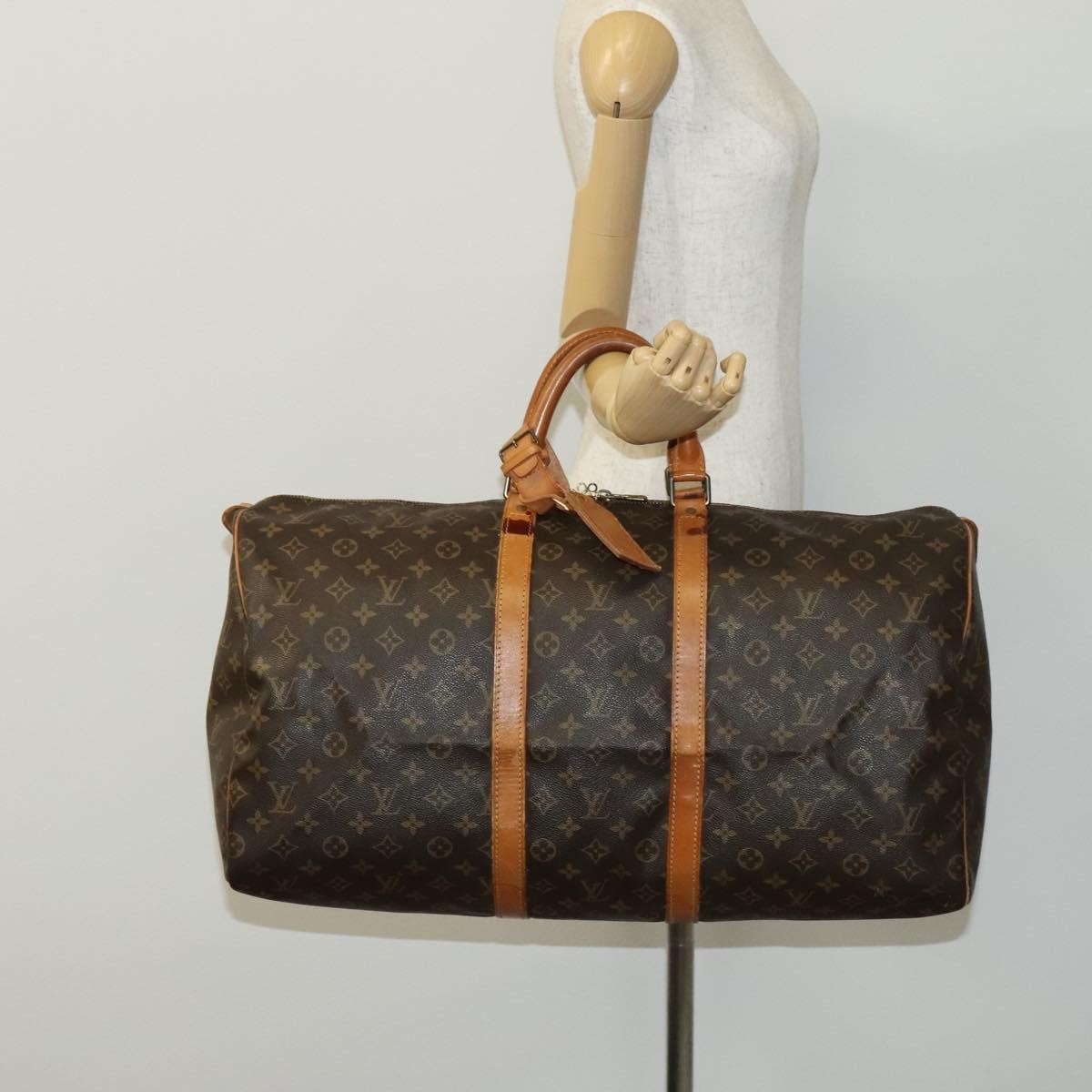 Louis Vuitton Keepall Monogram Canvas Brown Canvas Travel Bag Bag (Pre-Owned)