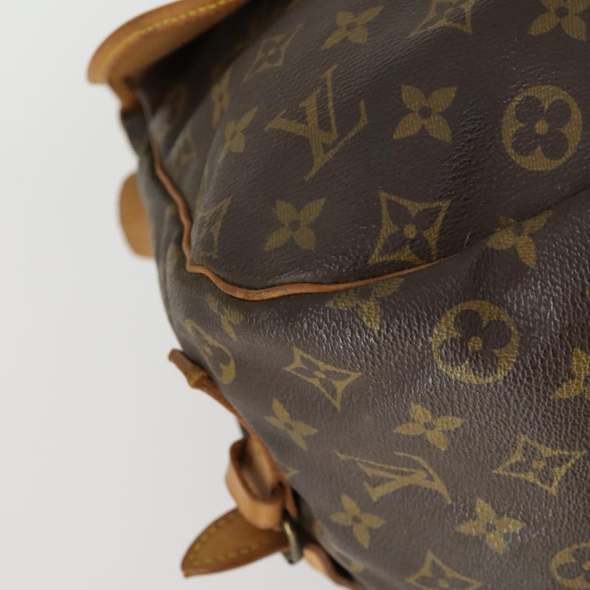 Louis Vuitton Saumur Monogram Canvas Brown Canvas Shoulder Bag Bag (Pre-Owned)