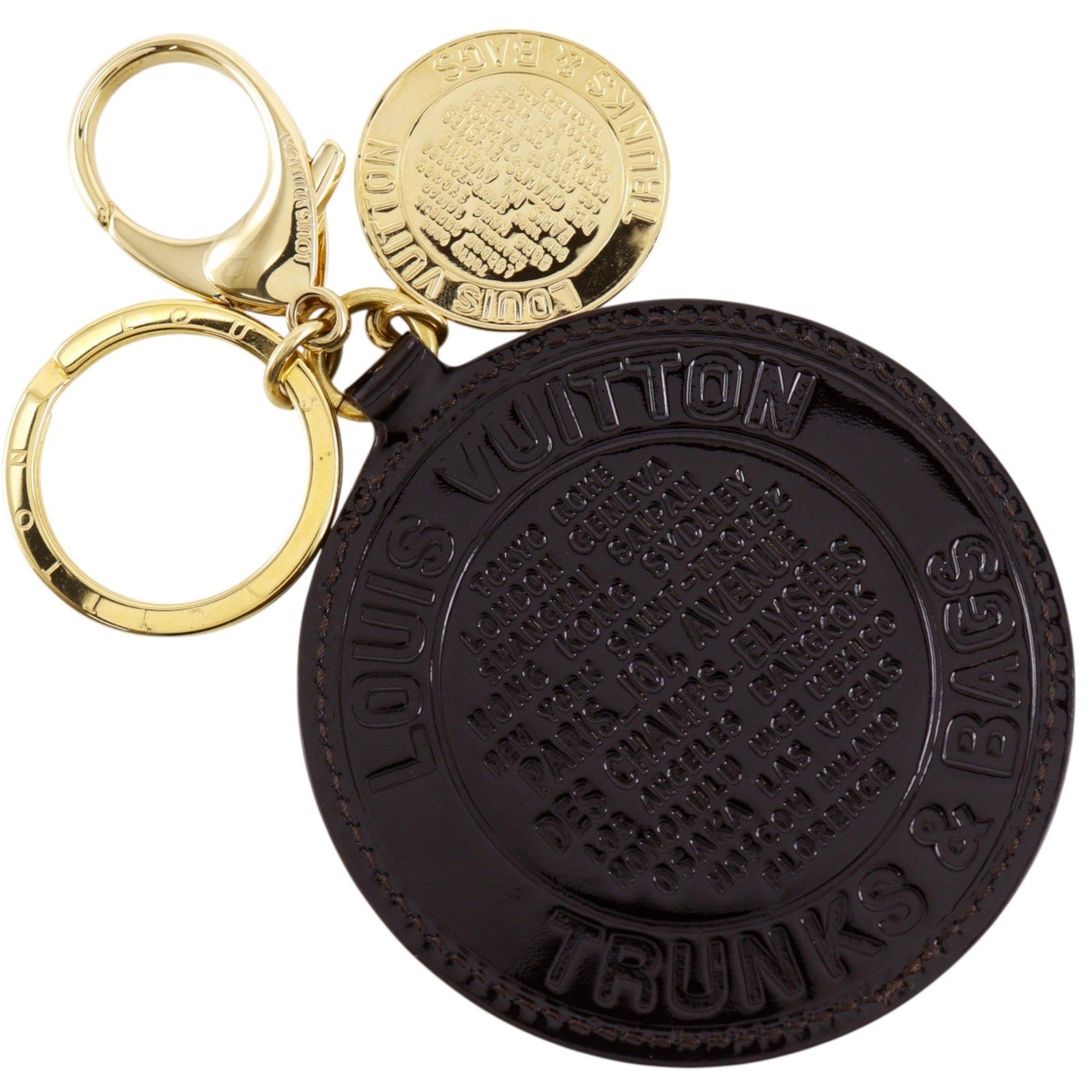 Louis Vuitton Trunks & Bags Charm And Key Holder Leather And Metal Gold Metal Charms And Keychains Accessory (Pre-Owned)
