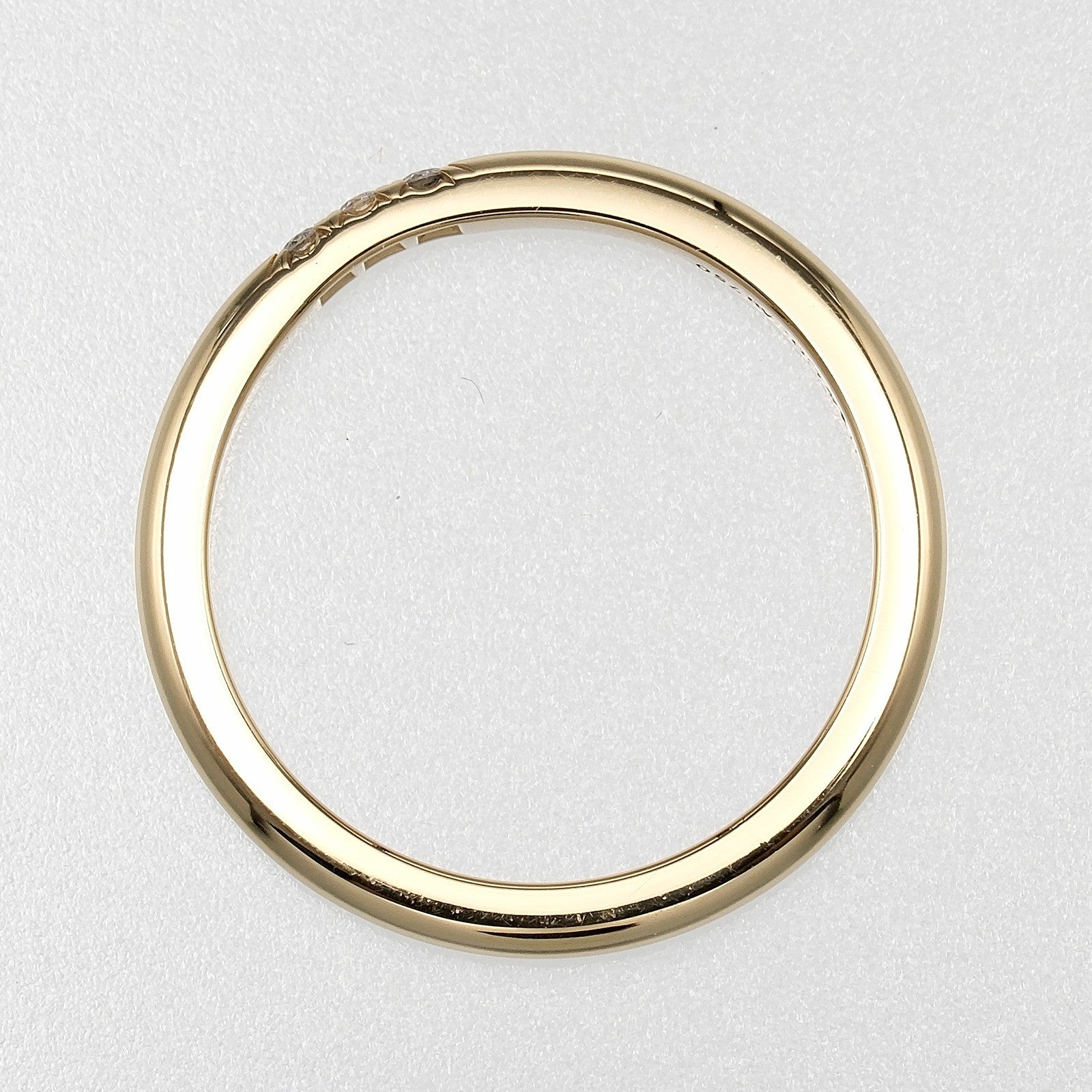 Tiffany & Co. Forever Band 18K Yellow Gold With Diamond Gold Yellow_Gold Ring Jewelry (Pre-Owned)