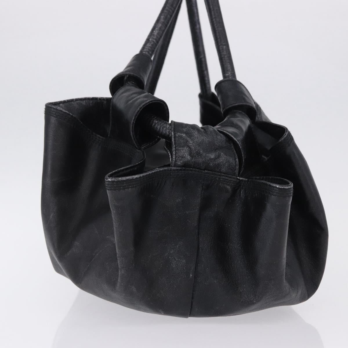 Loewe Aire Leather Black Leather Shoulder Bag Bag (Pre-Owned)