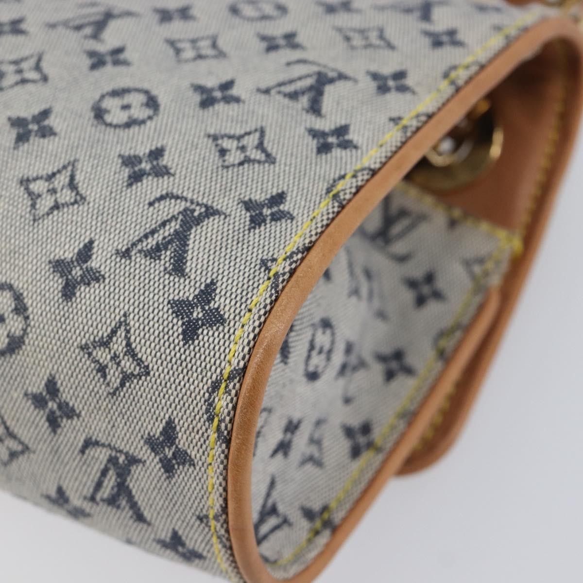 Louis Vuitton Camille Mini Lin Blue Canvas Handbag (Pre-Owned)