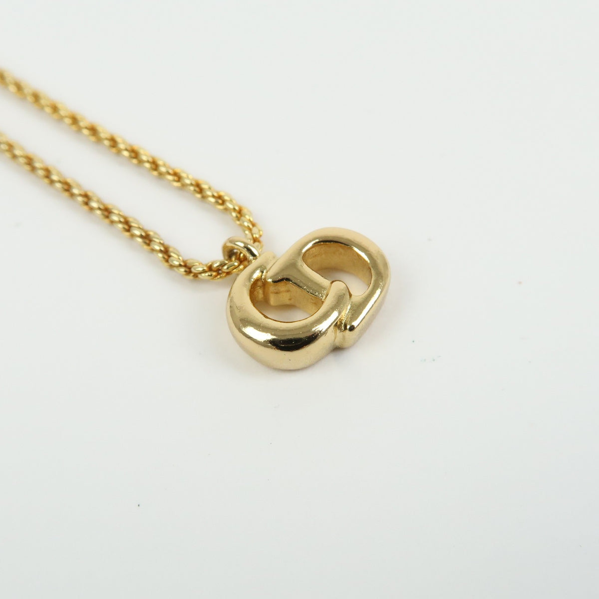 Christian Dior Cd Pendant Metal Gold Gold_Plated Necklace Jewelry (Pre-Owned)
