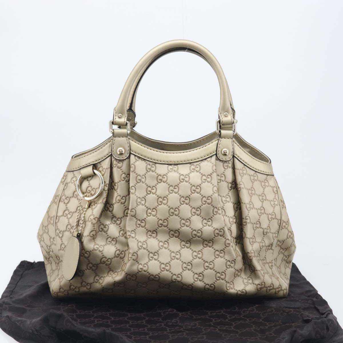 Gucci Sukey Guccissima Leather Gold Canvas Tote Bag Bag (Pre-Owned)