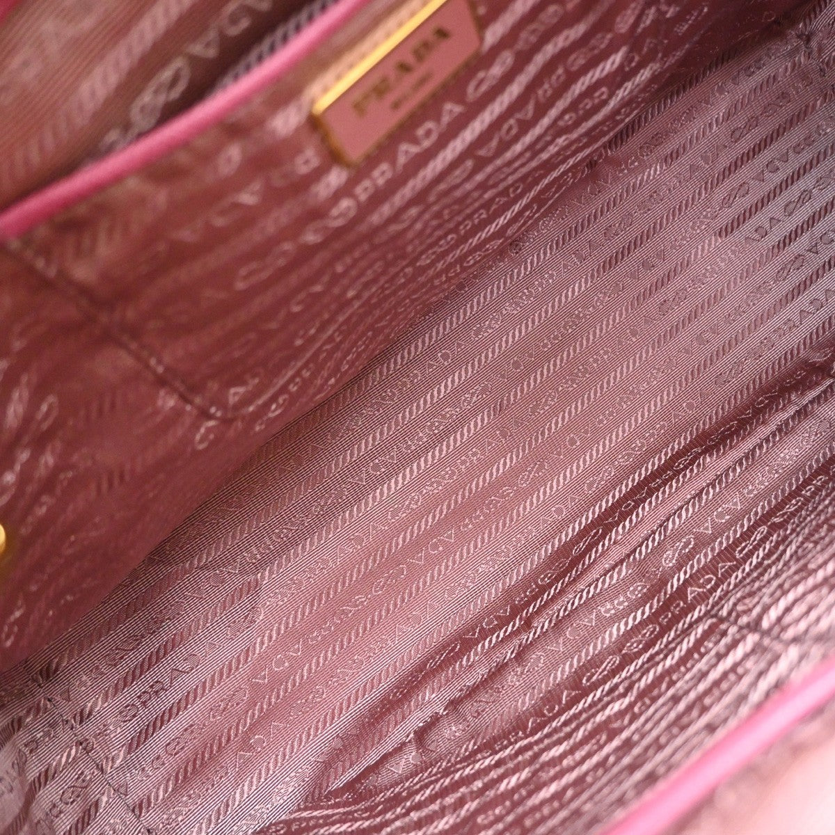 Prada Double Zip Lux Convertible Tote Saffiano Leather Pink Leather Tote Bag Bag (Pre-Owned)