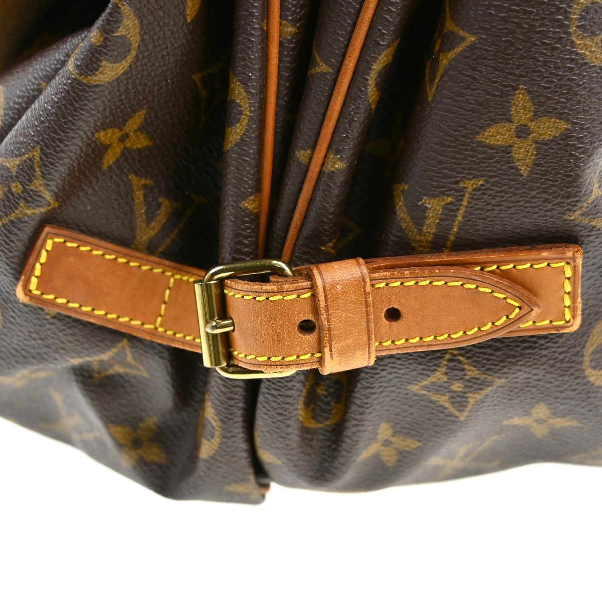 Louis Vuitton Saumur Monogram Canvas Brown Canvas Shoulder Bag Bag (Pre-Owned)