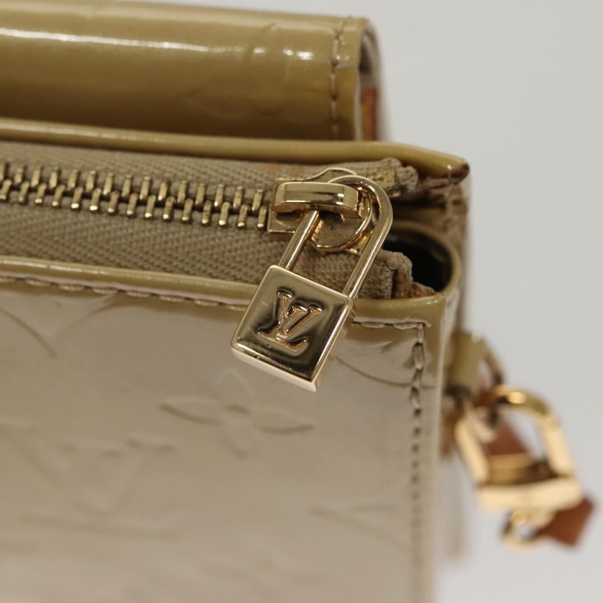 Louis Vuitton Mott Monogram Vernis Beige Patent_Leather Clutche & Pouche Bag (Pre-Owned)