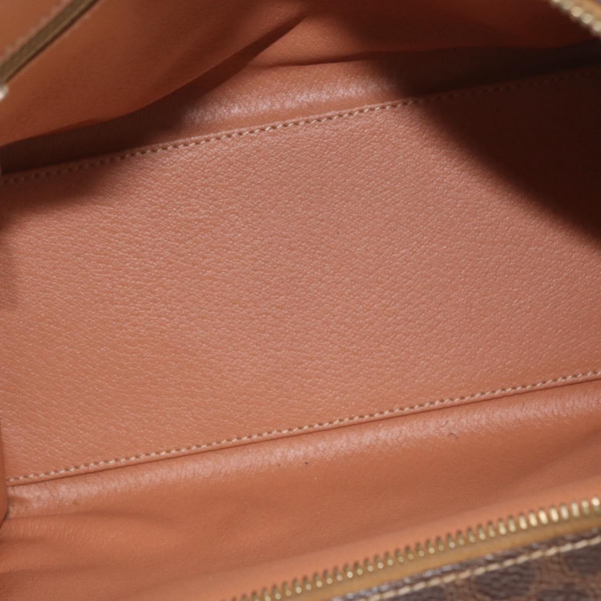 Celine Vintage Macadam Canvas And Leather Brown Canvas Tote Bag Bag (Pre-Owned)
