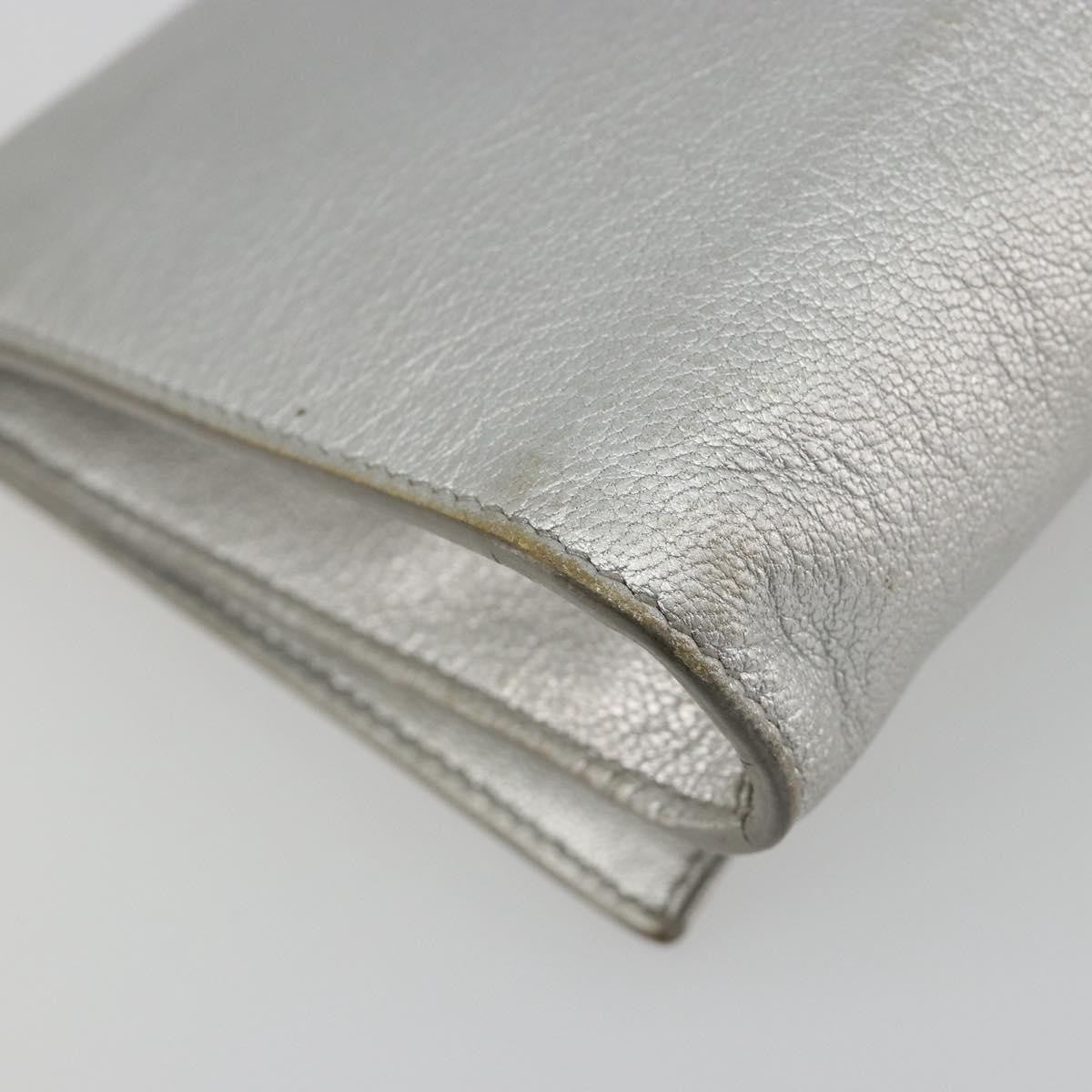 Salvatore Ferragamo Vara Chain Flap Leather Silver Leather Shoulder Bag Bag (Pre-Owned)