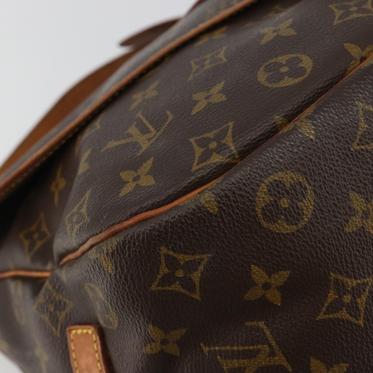 Louis Vuitton Saumur Monogram Canvas Brown Canvas Shoulder Bag Bag (Pre-Owned)