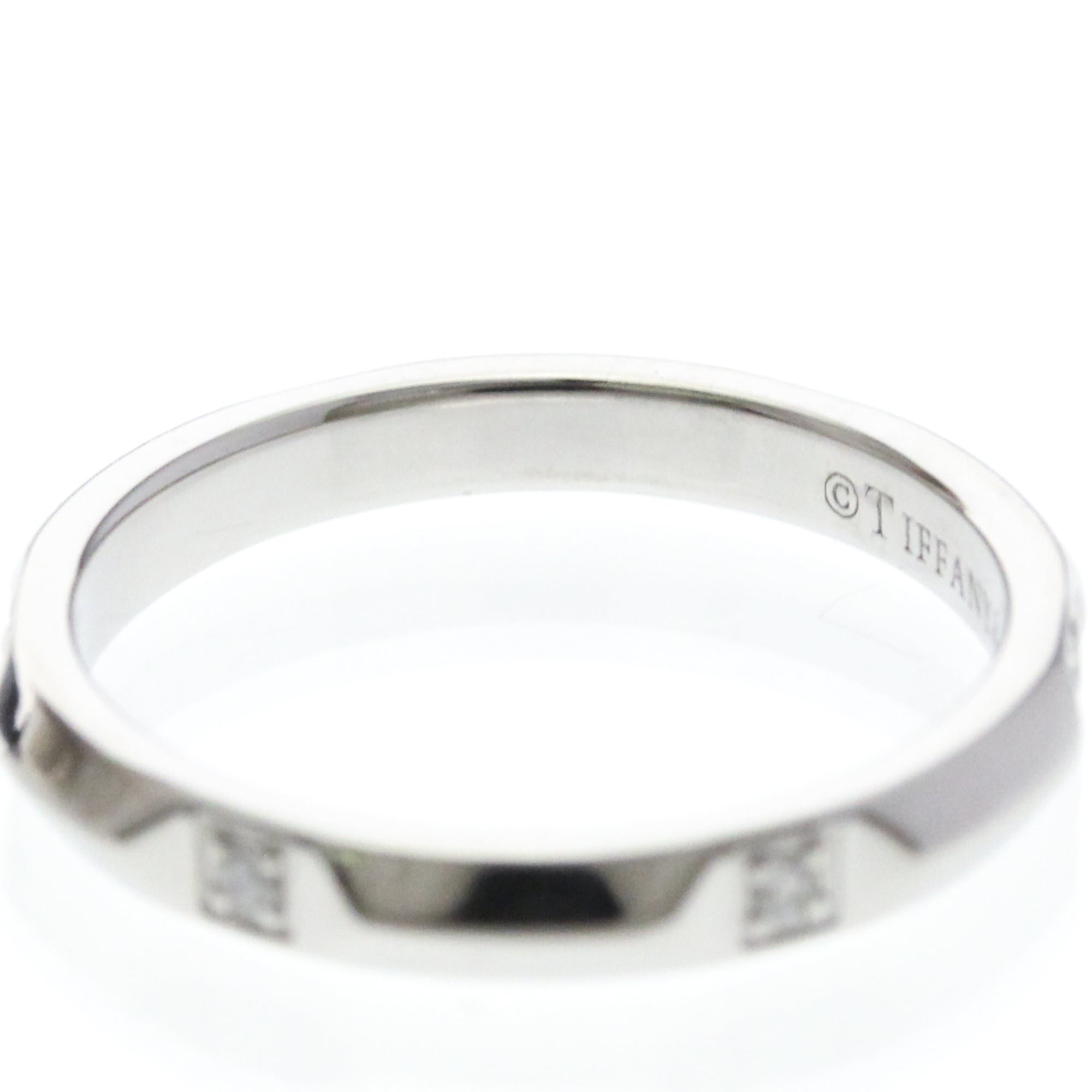 Tiffany & Co. True Band Platinum / 5Pdiamond Silver Platinum Ring Jewelry (Pre-Owned)