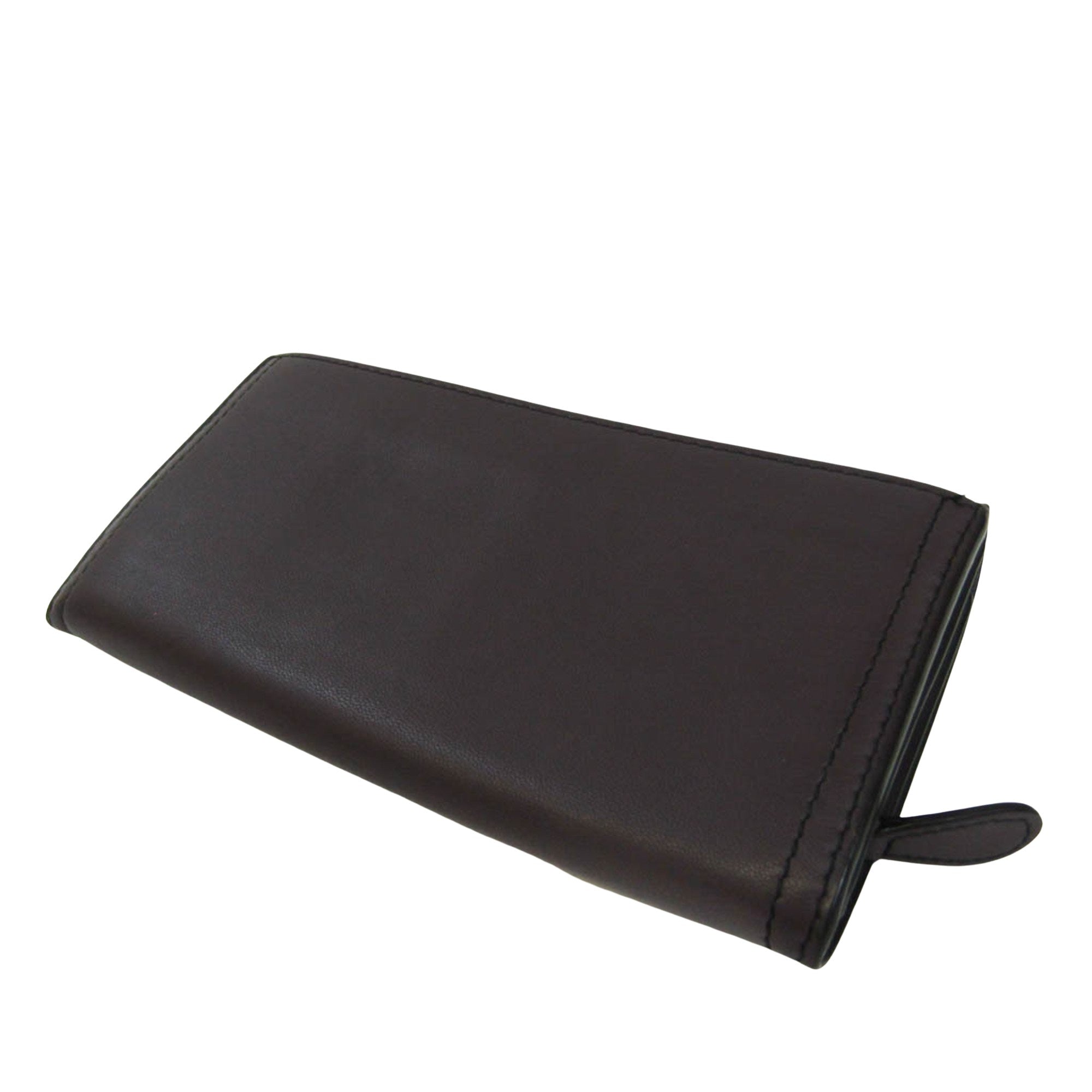 Bottega Veneta Intrecciato Brown Leather Wallet  (Pre-Owned)