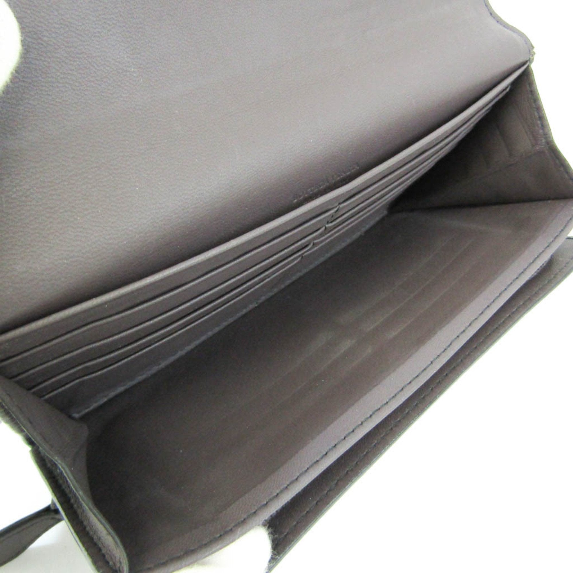 Bottega Veneta Intrecciato Brown Leather Wallet  (Pre-Owned)