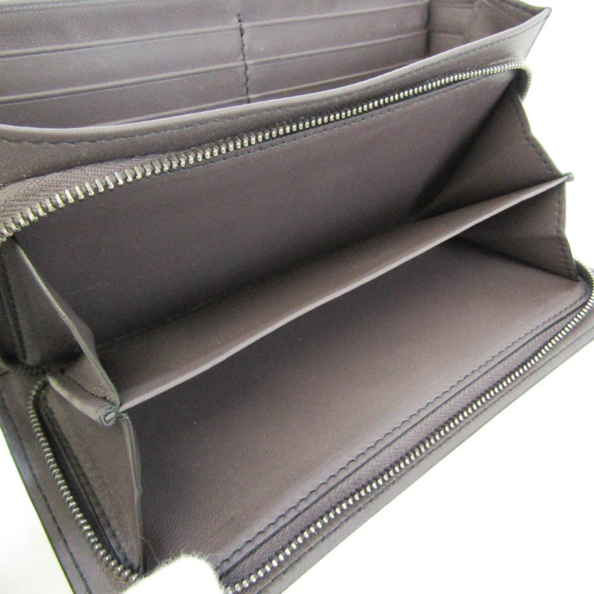 Bottega Veneta Intrecciato Brown Leather Wallet  (Pre-Owned)