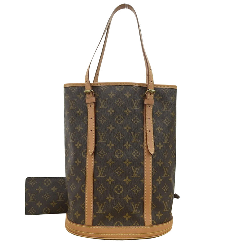 Louis Vuitton Bucket Brown Canvas Shoulder Bag (Pre-Owned)