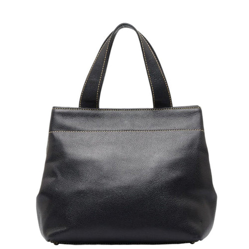 Chanel Cc Black Leather Handbag (Pre-Owned)