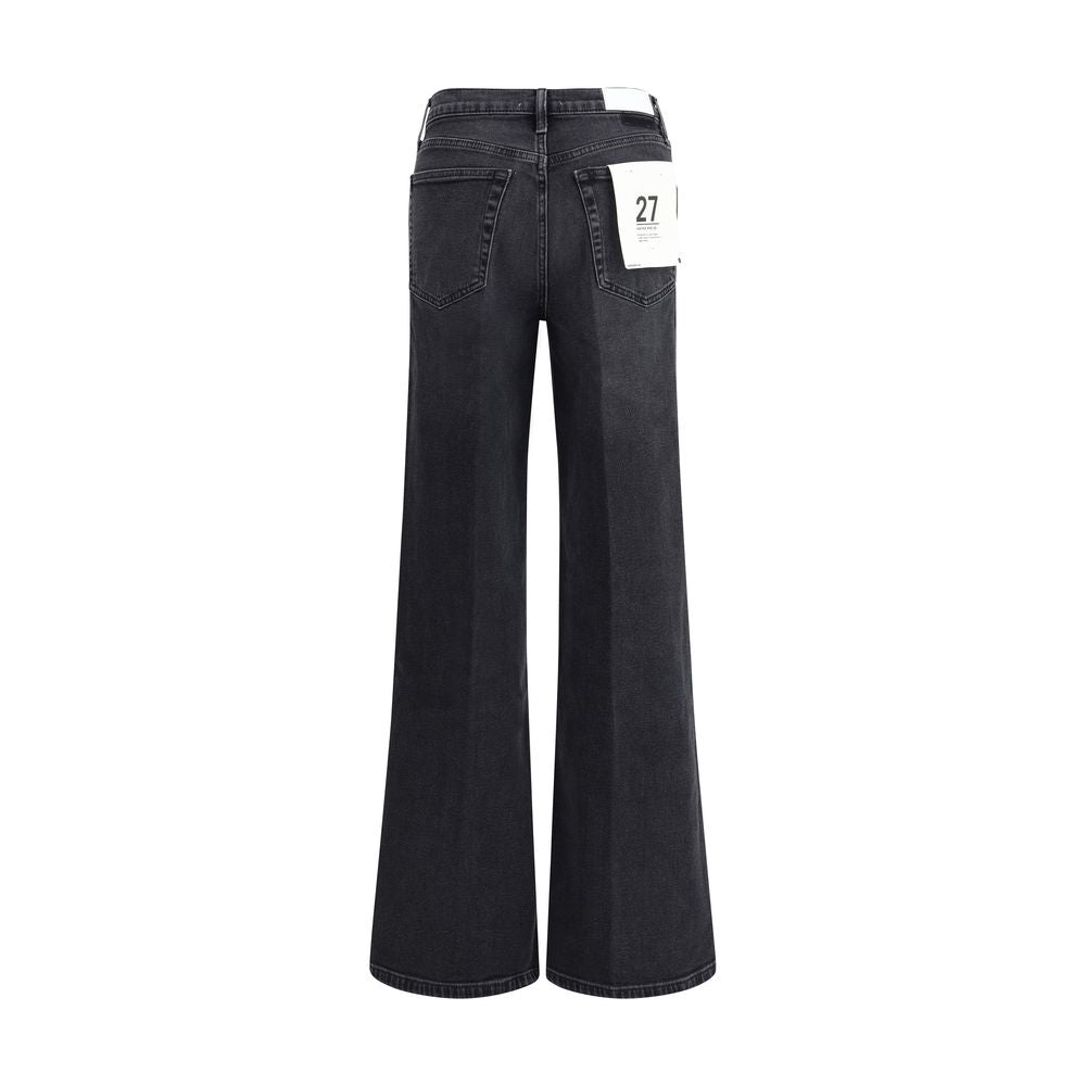 RE/DONE Black Cotton Flared Women's Jeans