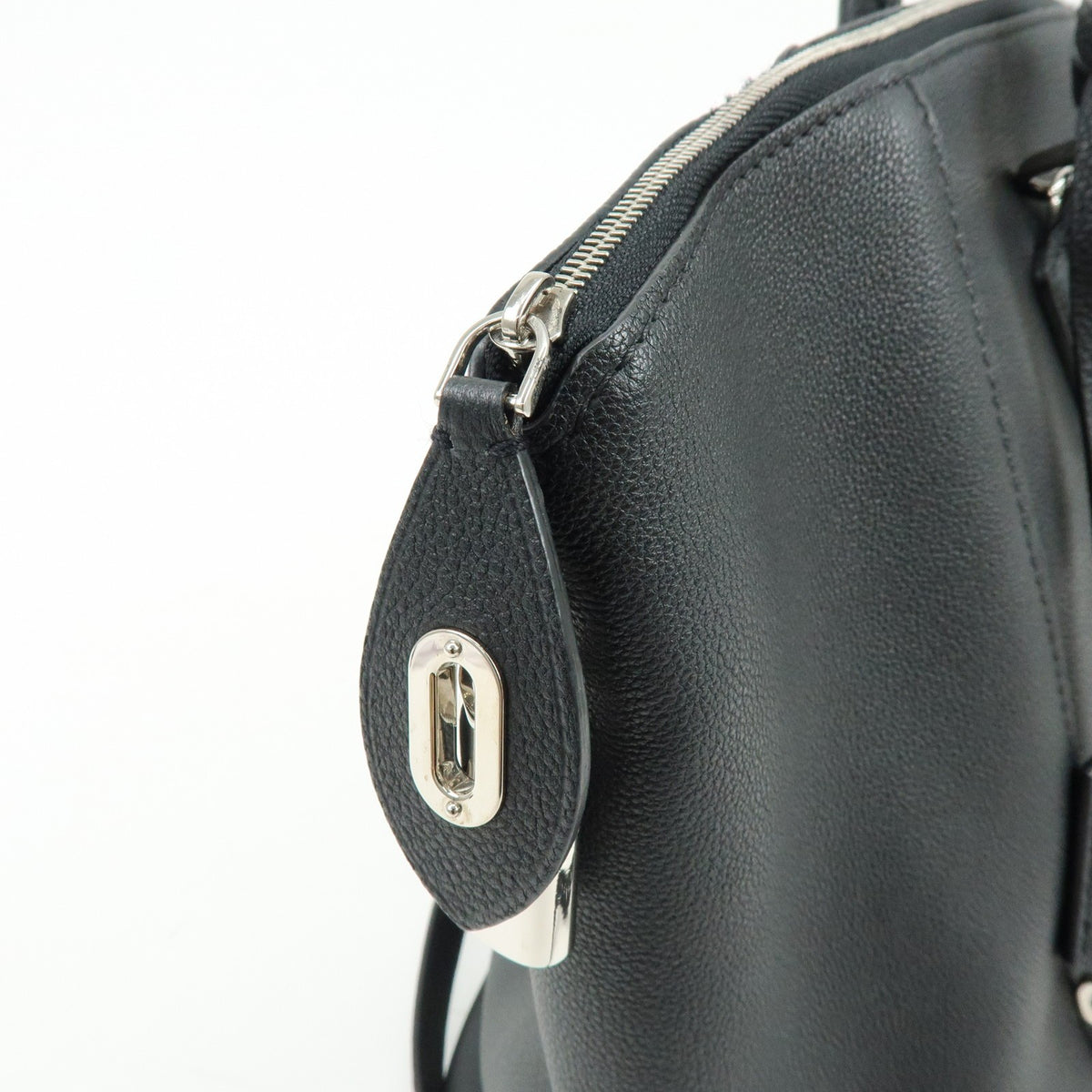 Louis Vuitton Soft Lockit Leather Black Leather Handbag (Pre-Owned)