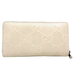Gucci Gg Embossé White Leather Wallet  (Pre-Owned)
