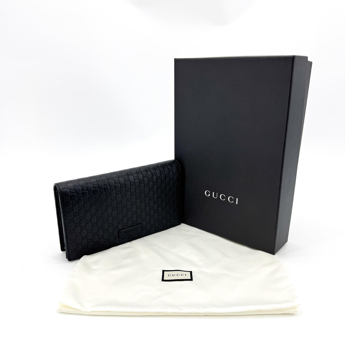 Gucci Wallet On Strap Microguccissima Leather Black Leather Crossbody Bag Bag (Pre-Owned)