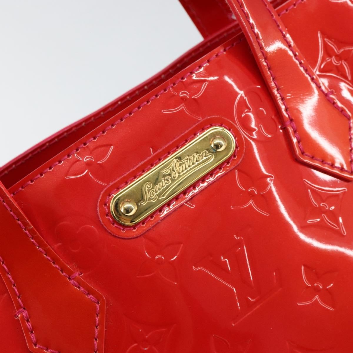 Louis Vuitton Wilshire Monogram Vernis Pink Patent_Leather Handbag (Pre-Owned)