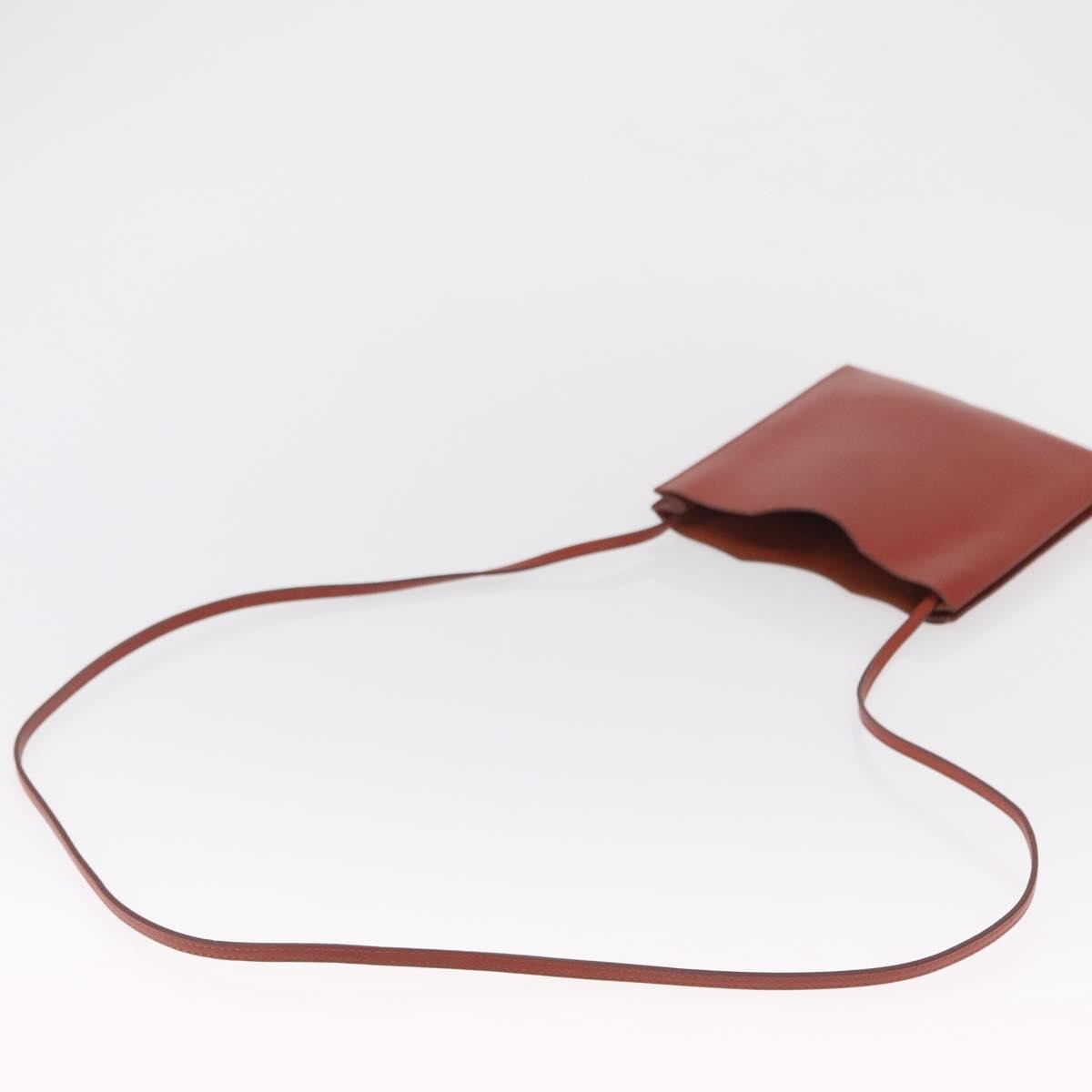 Hermes Onimaitou Leather Burgundy Leather Shoulder Bag Bag (Pre-Owned)