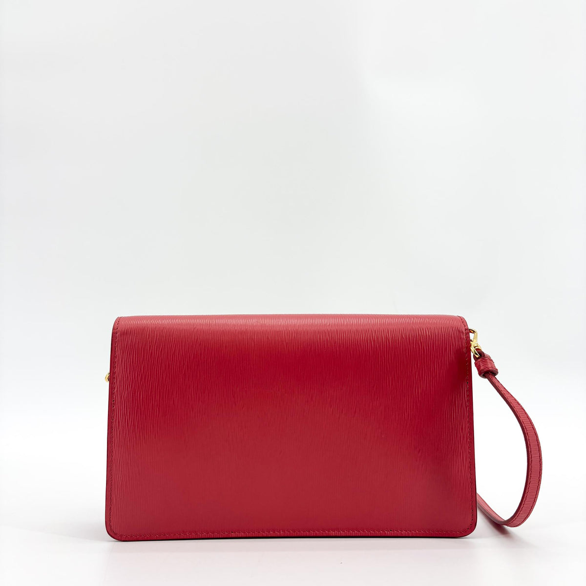 Prada Flap Vitello Move Red Calfskin Shoulder Bag Bag (Pre-Owned)