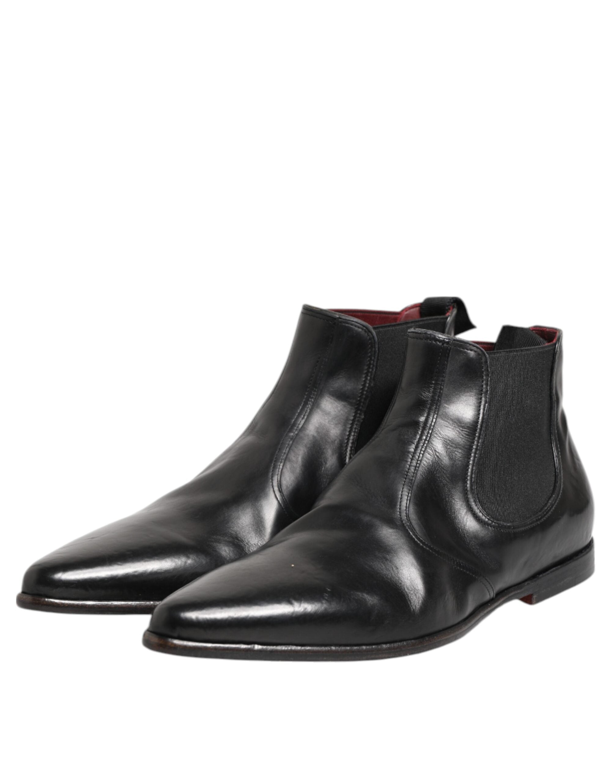 Dolce & Gabbana Black Chelsea Slip On Men Ankle Boots Men's Shoes (Pre-Owned)