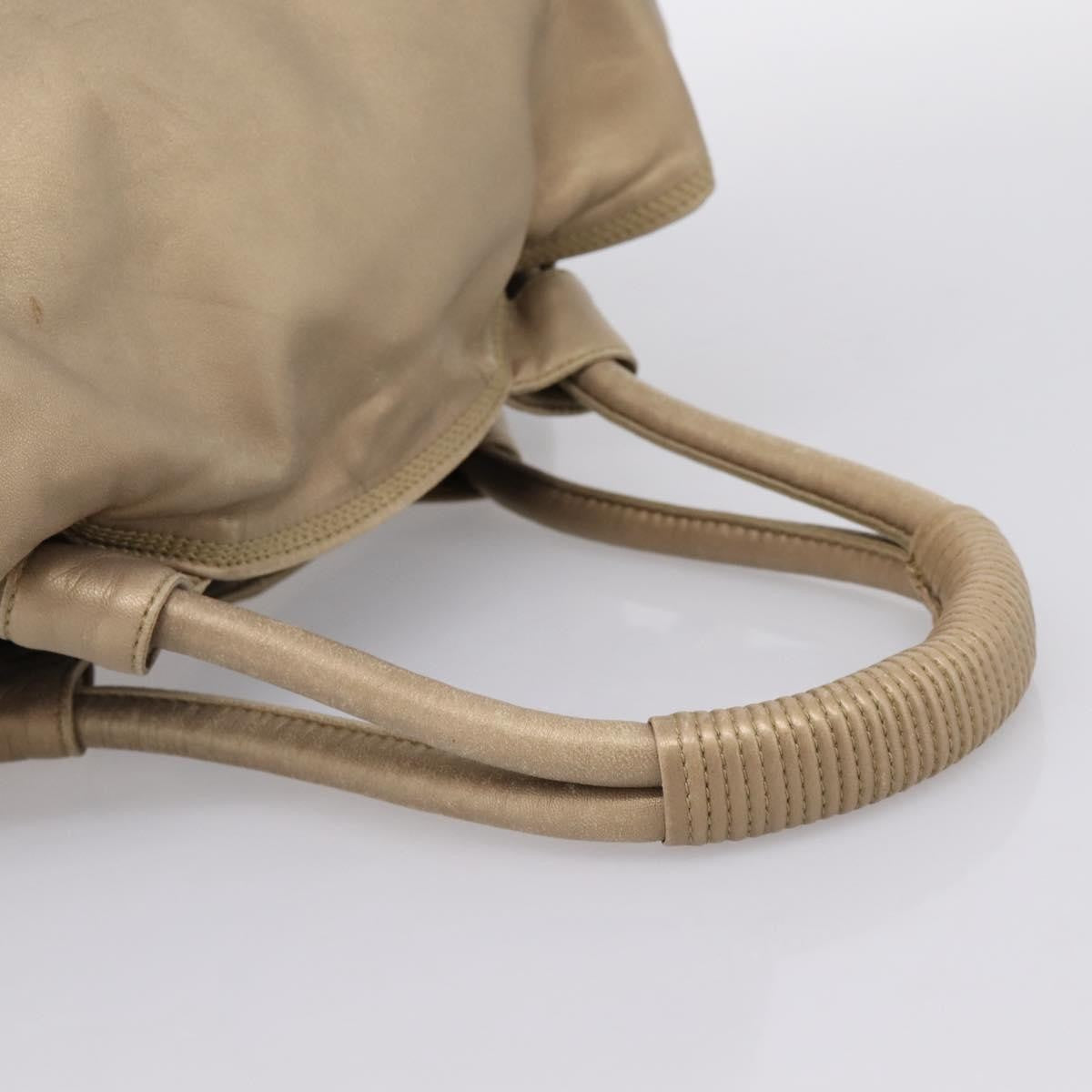 Loewe Aire Leather Gold Leather Shoulder Bag Bag (Pre-Owned)