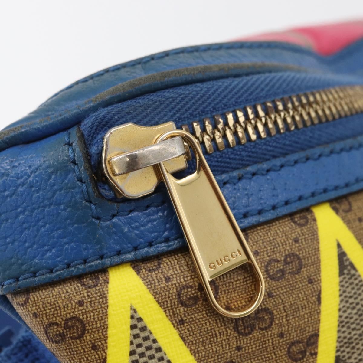 Gucci Gg Rhombus Cuir Multicolour Canvas Crossbody Bag Bag (Pre-Owned)