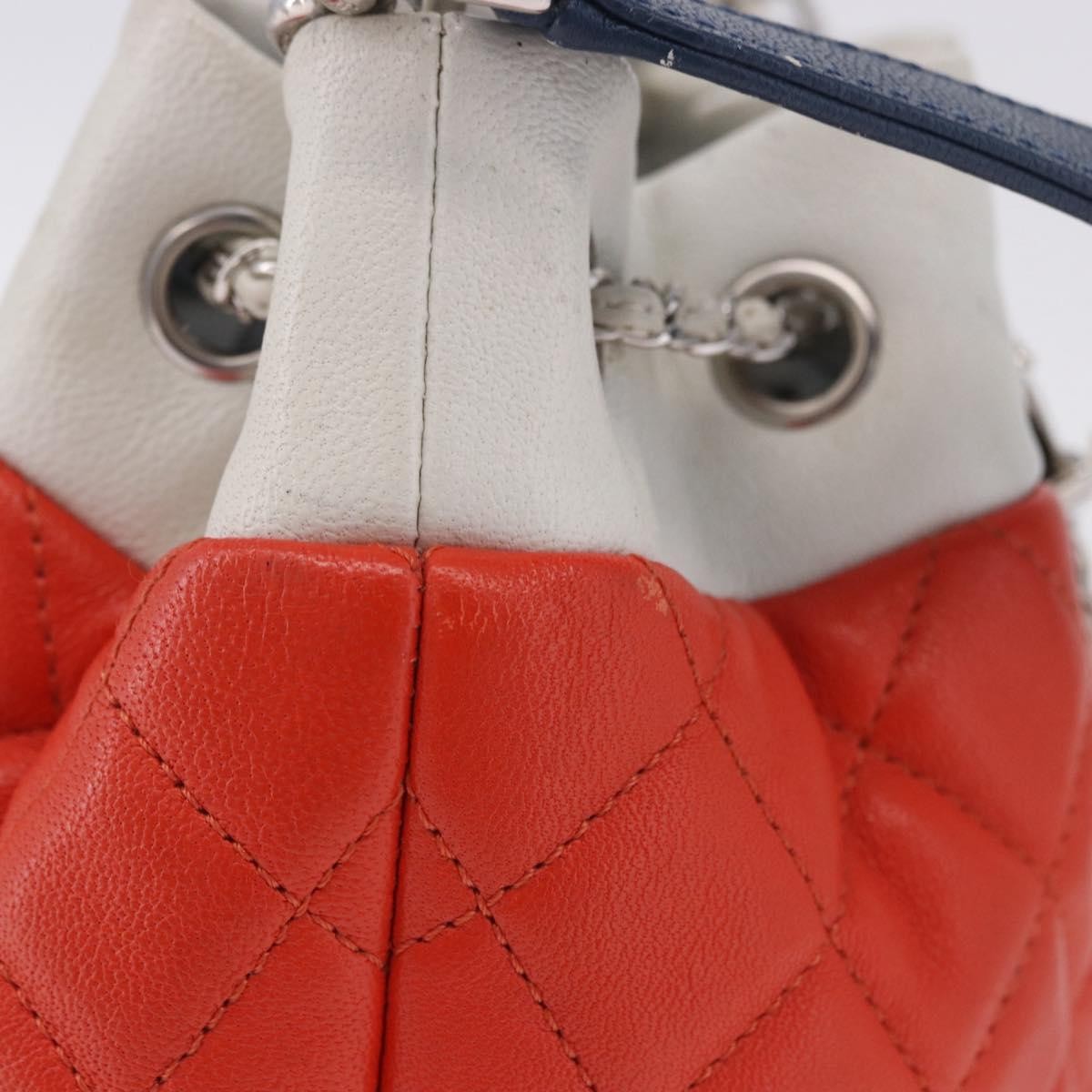 Chanel Cuba Drawstring Bucket Quilted Lambskin Red Leather Shoulder Bag Bag (Pre-Owned)